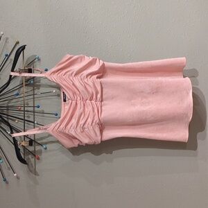 Maurices y2k fairy pink top size medium crinkle baby doll top cami Coquette
